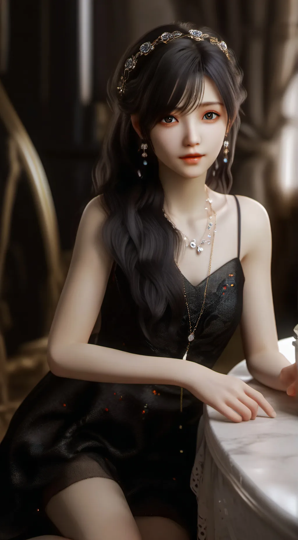 ai character: Alexia diamond  background