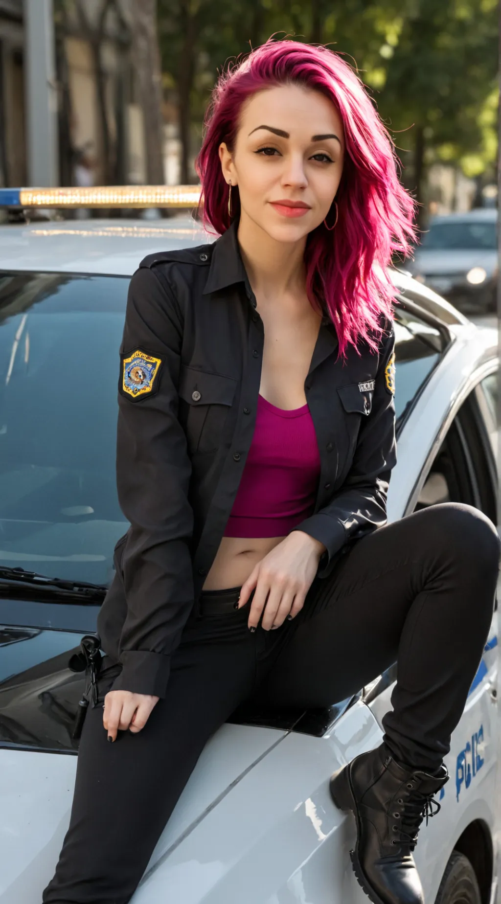 ai character: Officer Cuda background