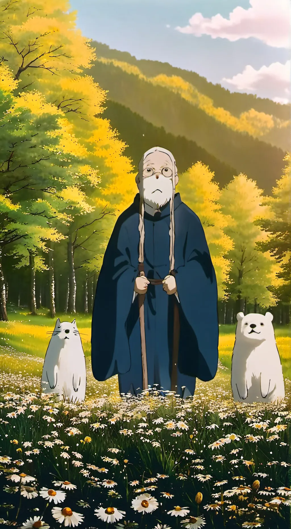 ai character: Gotta sweep horror background