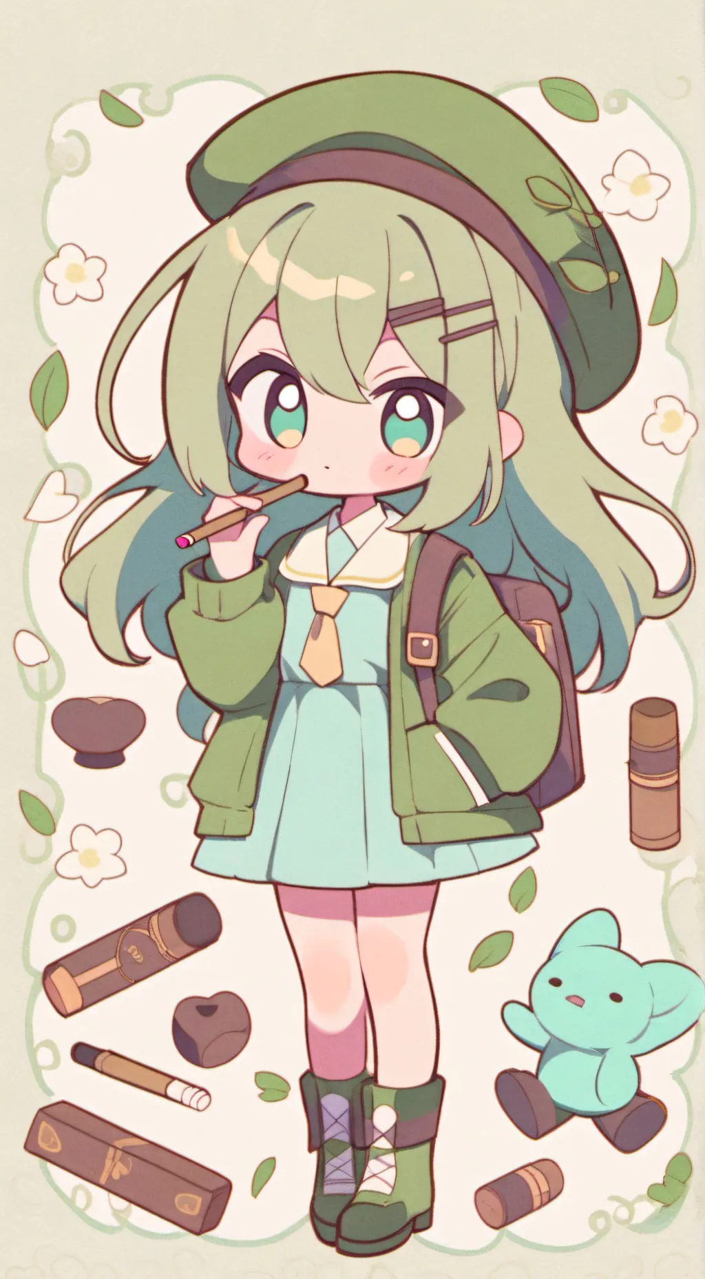 ai character: -★ tú amiga ★-  background