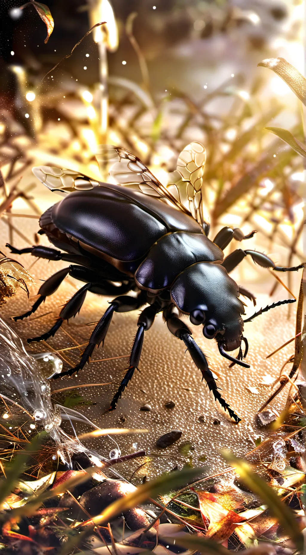 ai character: rhino beetle background