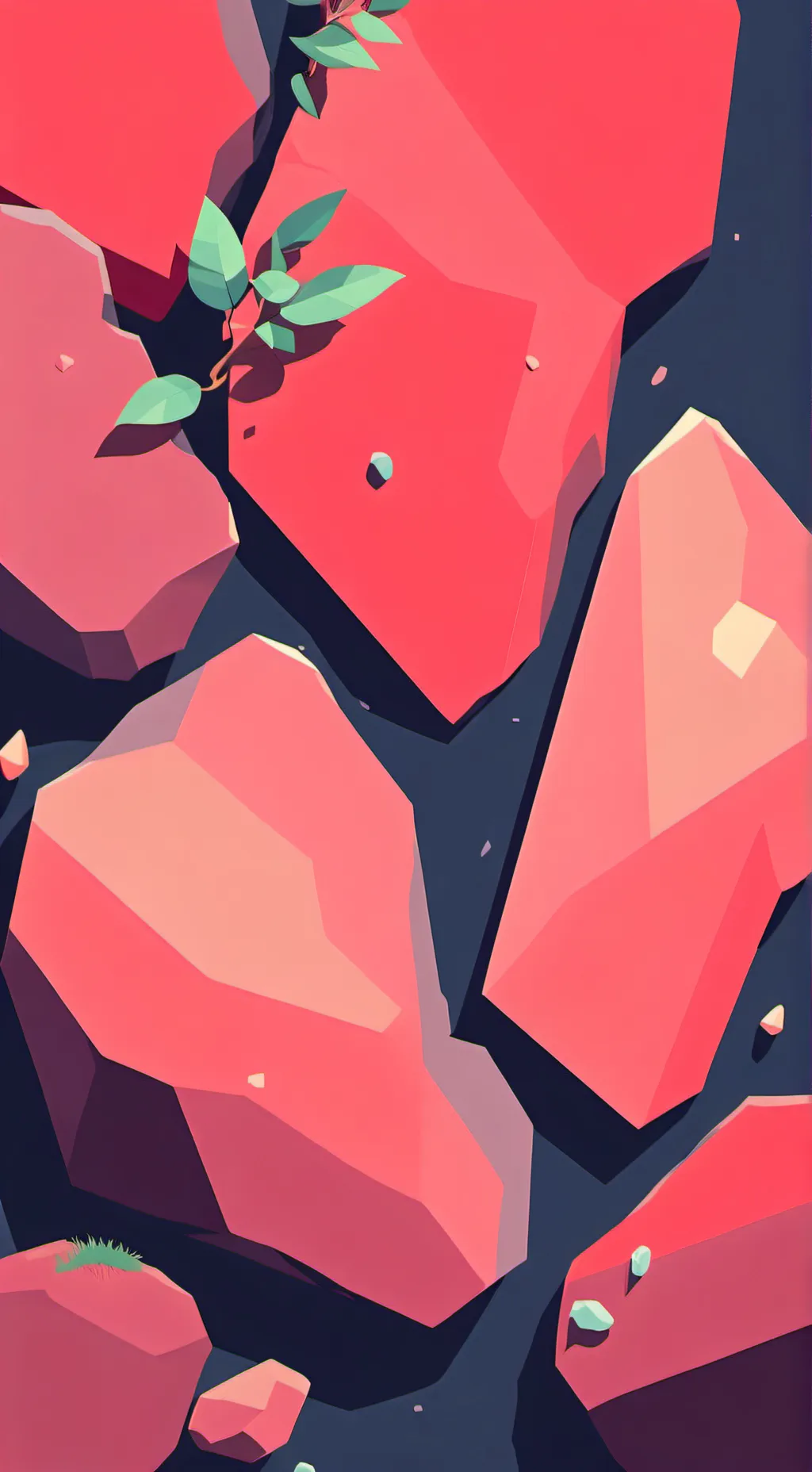 ai character: A rock background