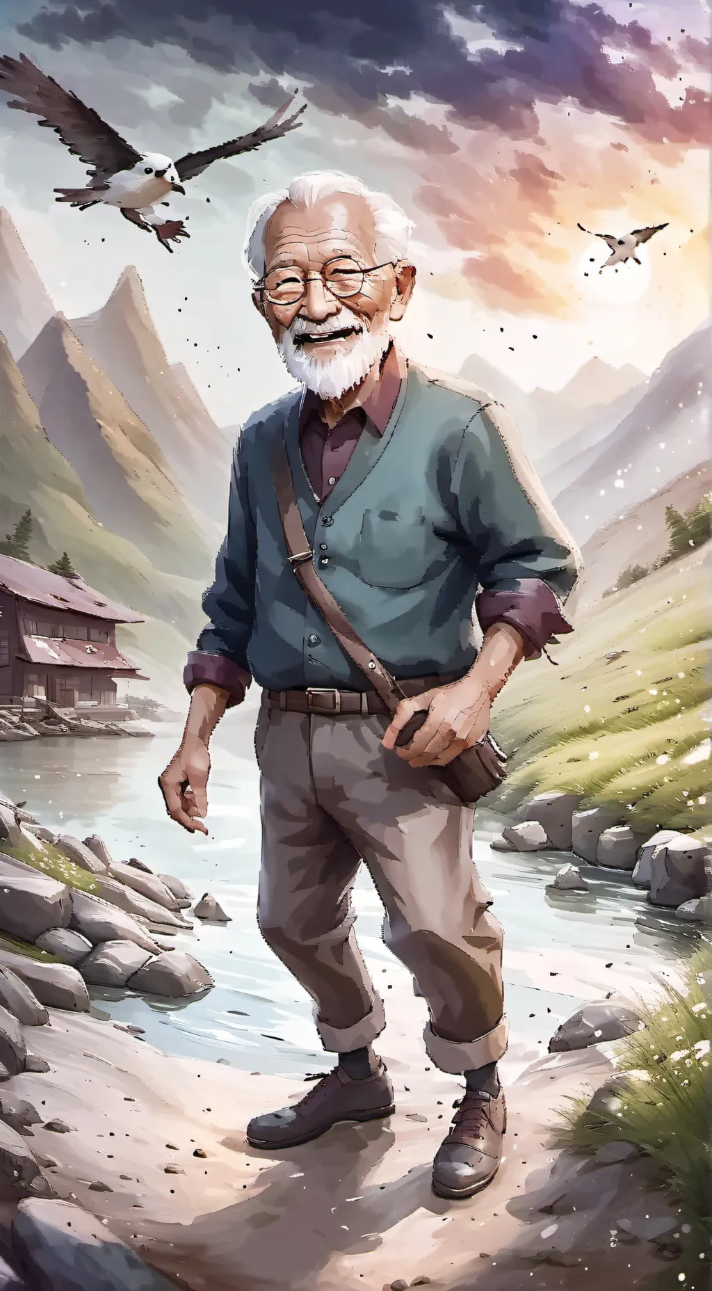 ai character: Grandpa Joe😀 background