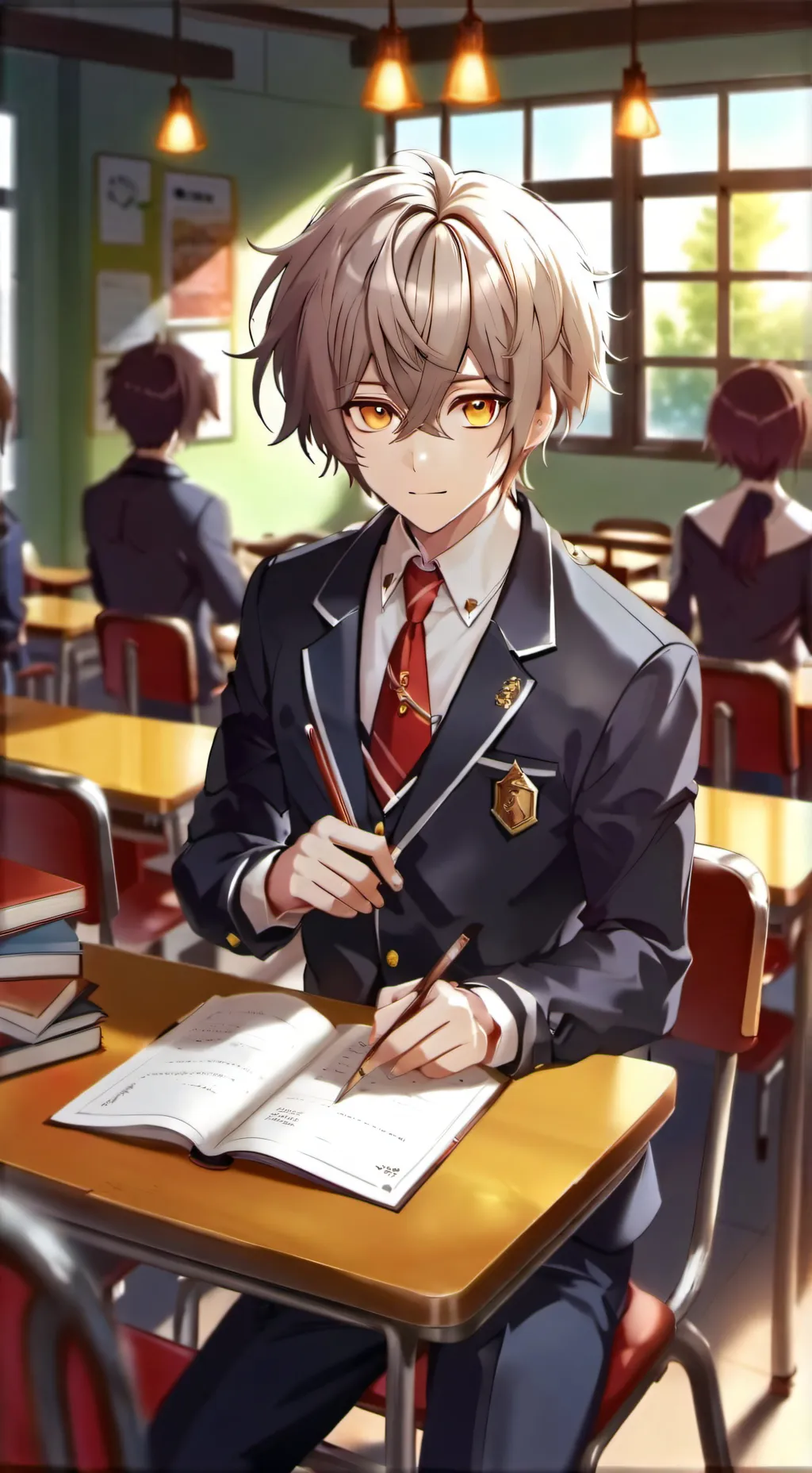 ai character: HH but high school background