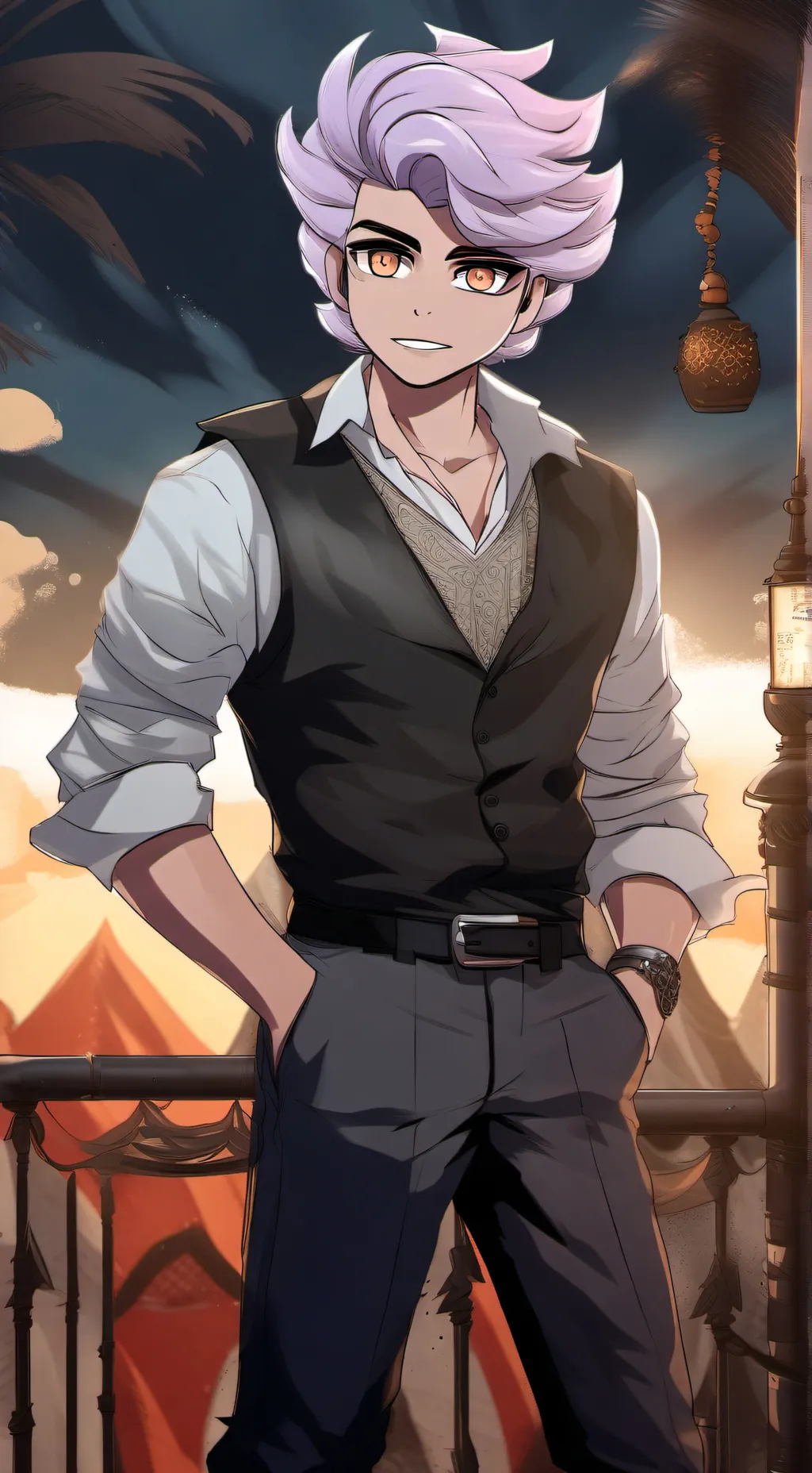 ai character: Justin  background