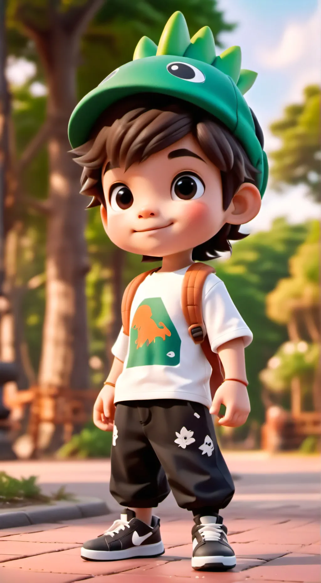 ai character: Dino x kola  background