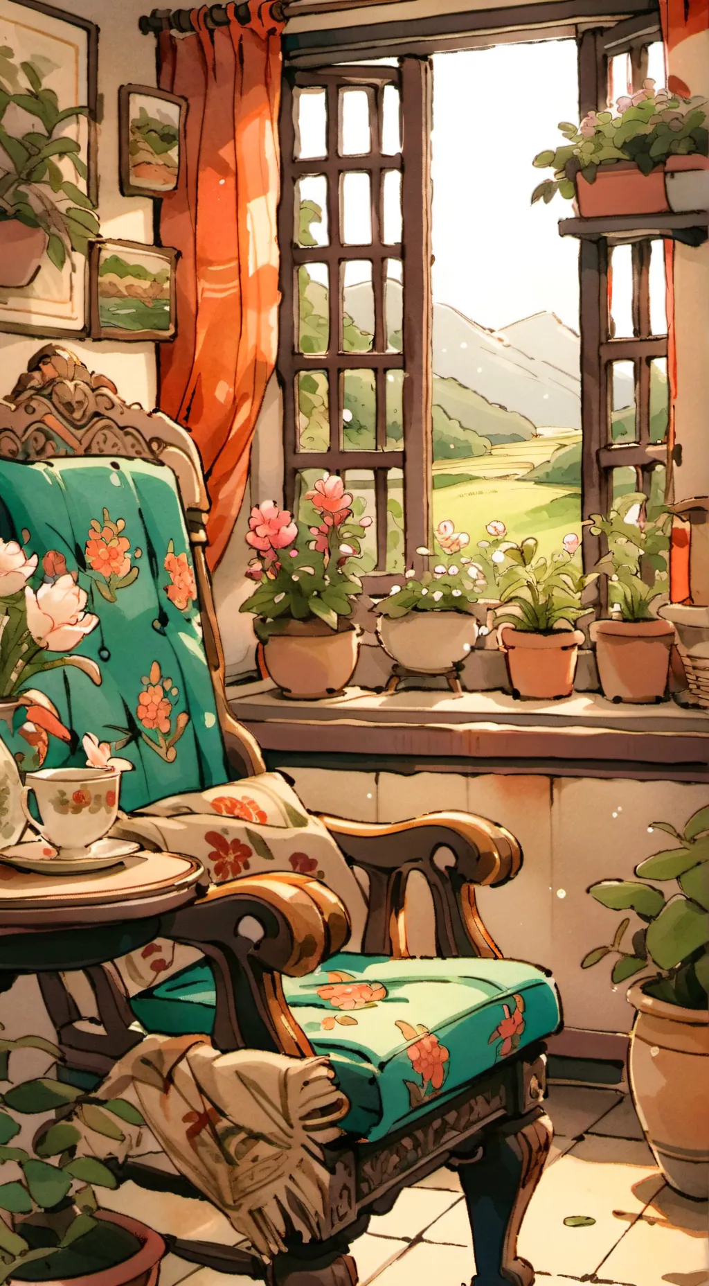 ai character: just grass background