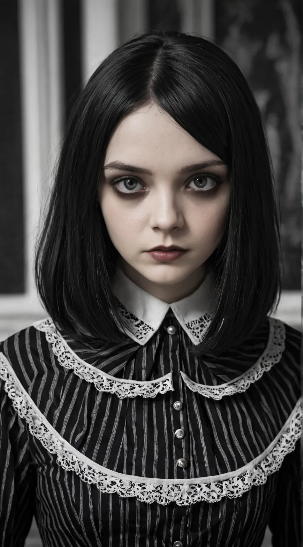 ai character: Wednesday Addams background