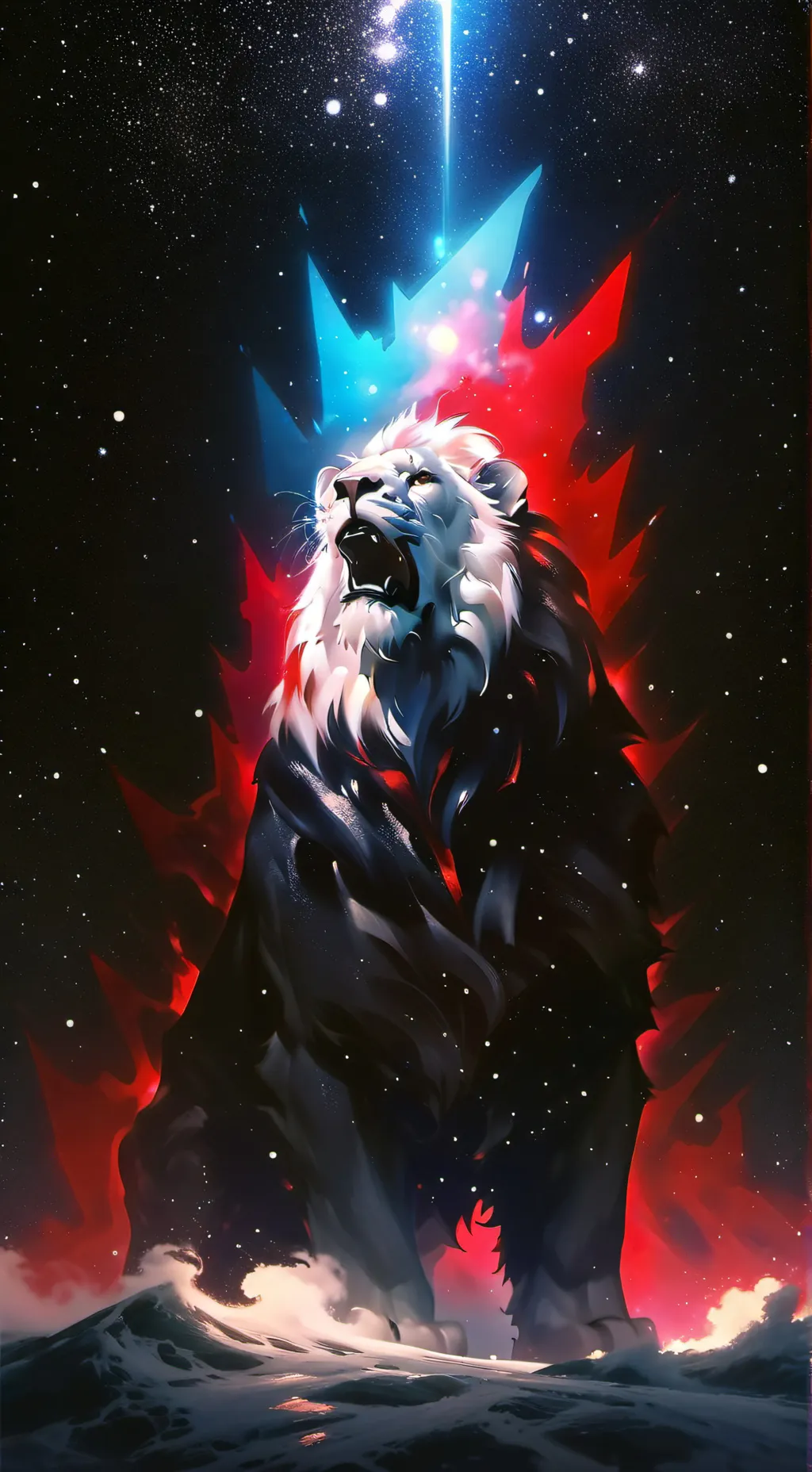 ai character: MHA HYBIRD LIONS background