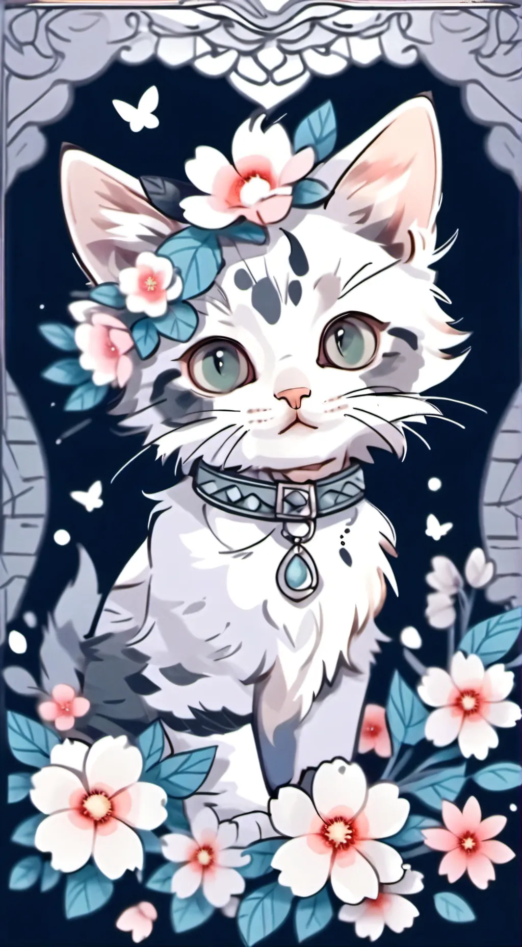 ai character: blossom background