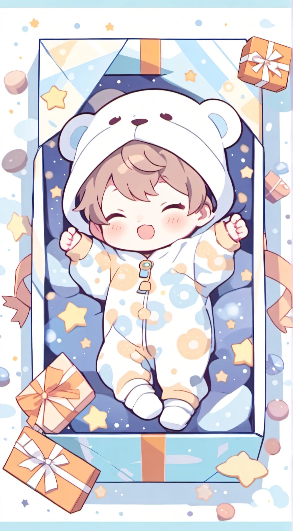 ai character: Cute baby background