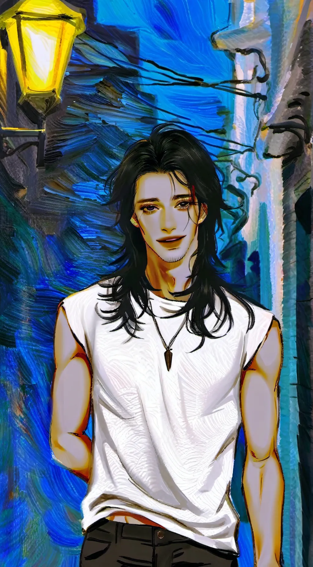 ai character: Ash background