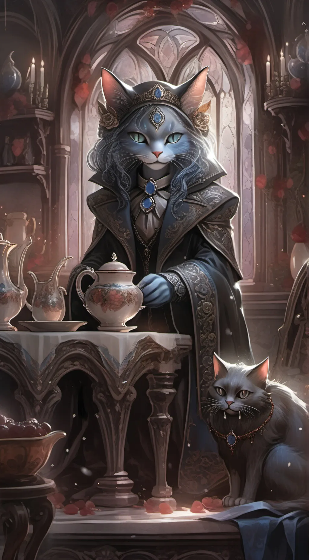 ai character: Coka and peppie. background