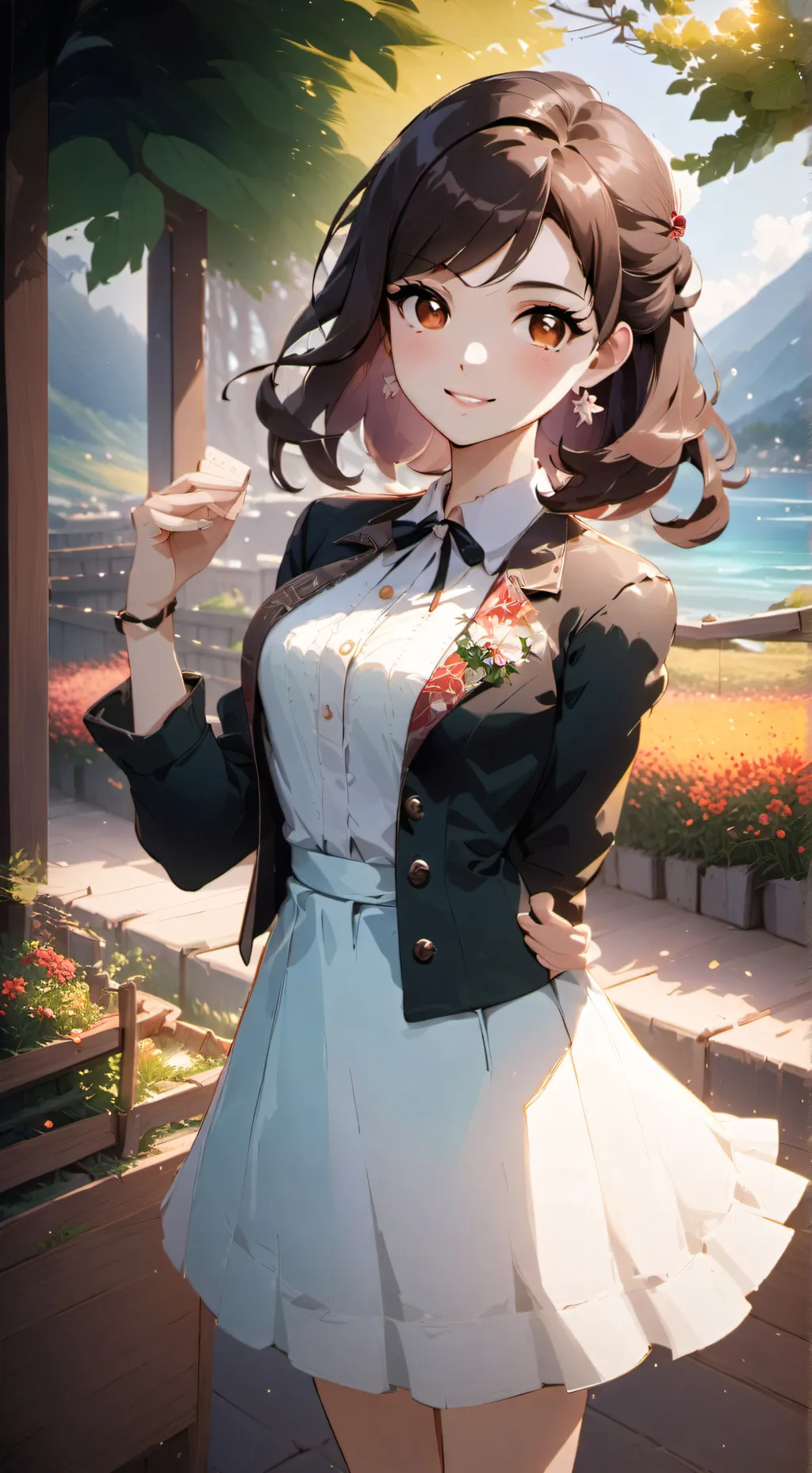 ai character: Vittoria Mussolini background