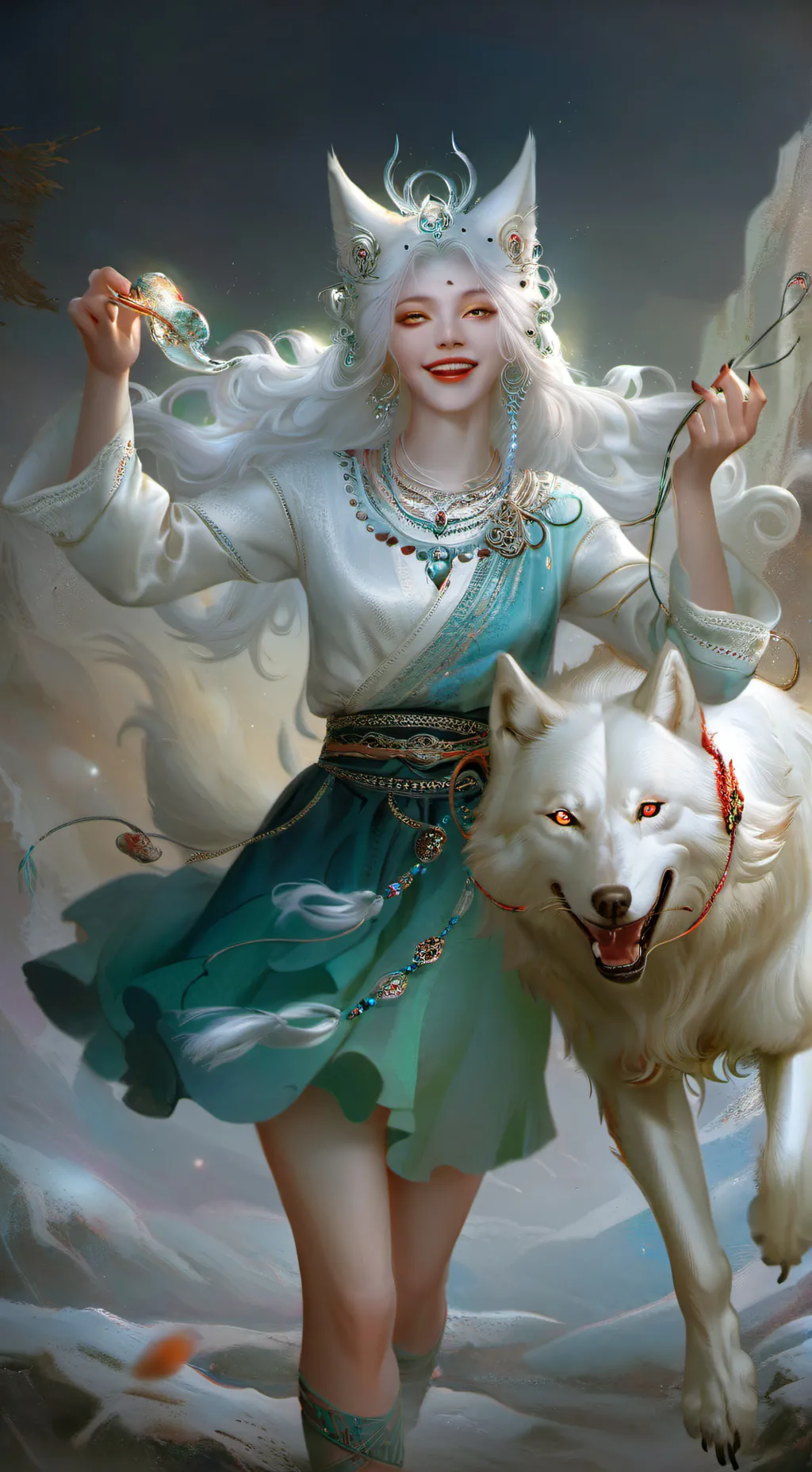 ai character: wenda la loba background