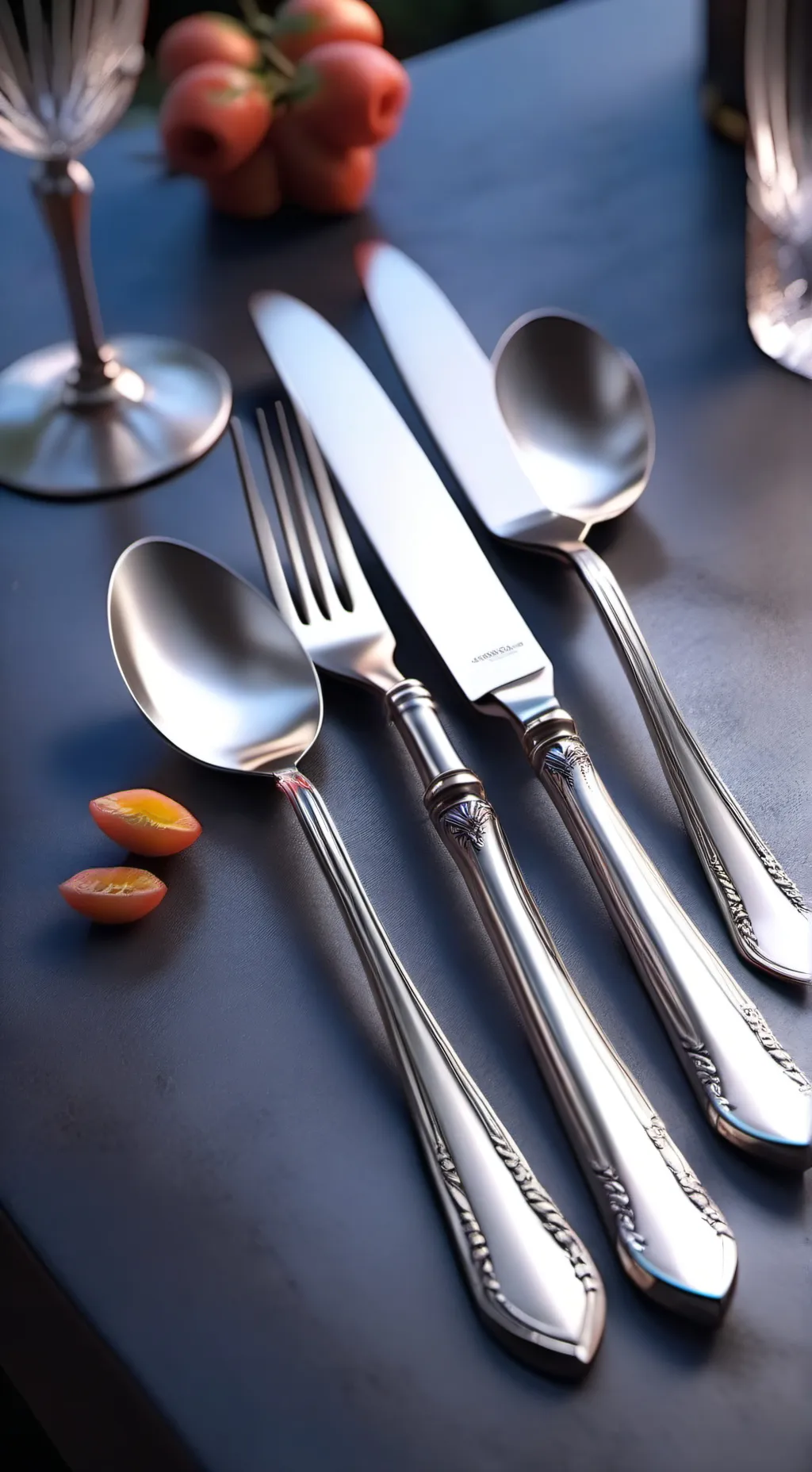 ai character: SILVERWARE background