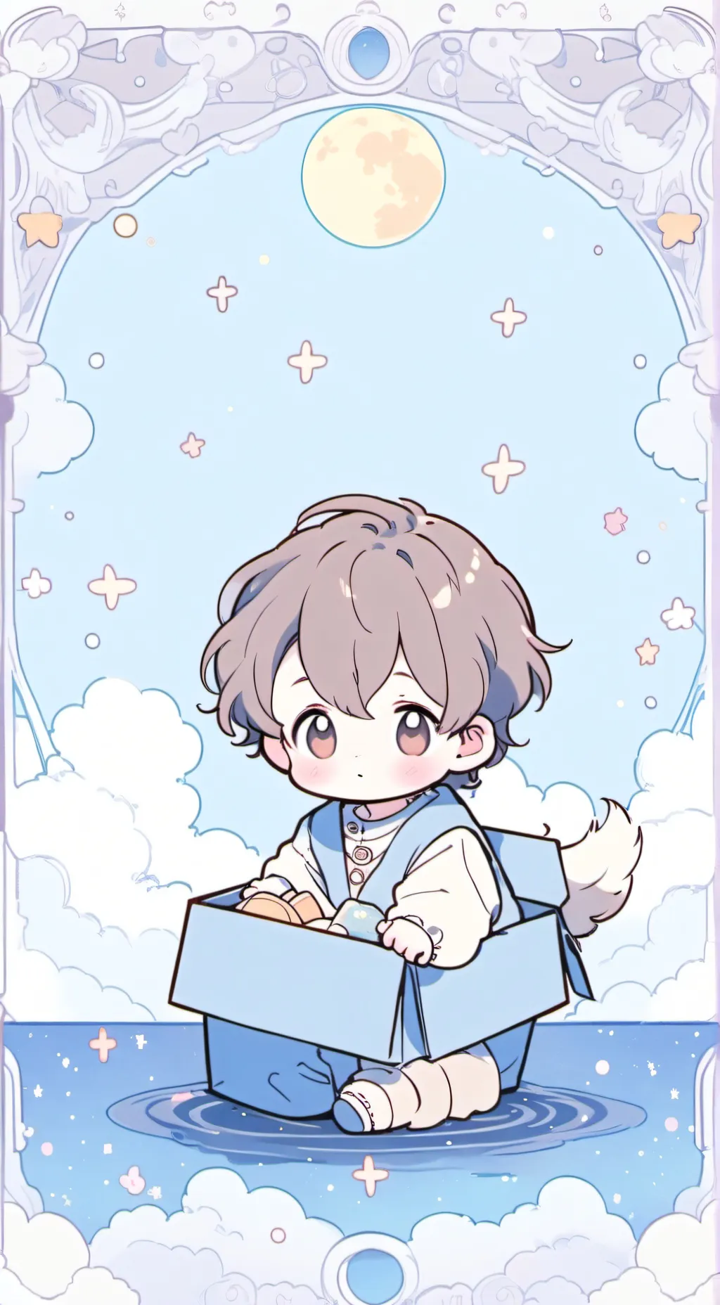 ai character: Baby hybrid box background