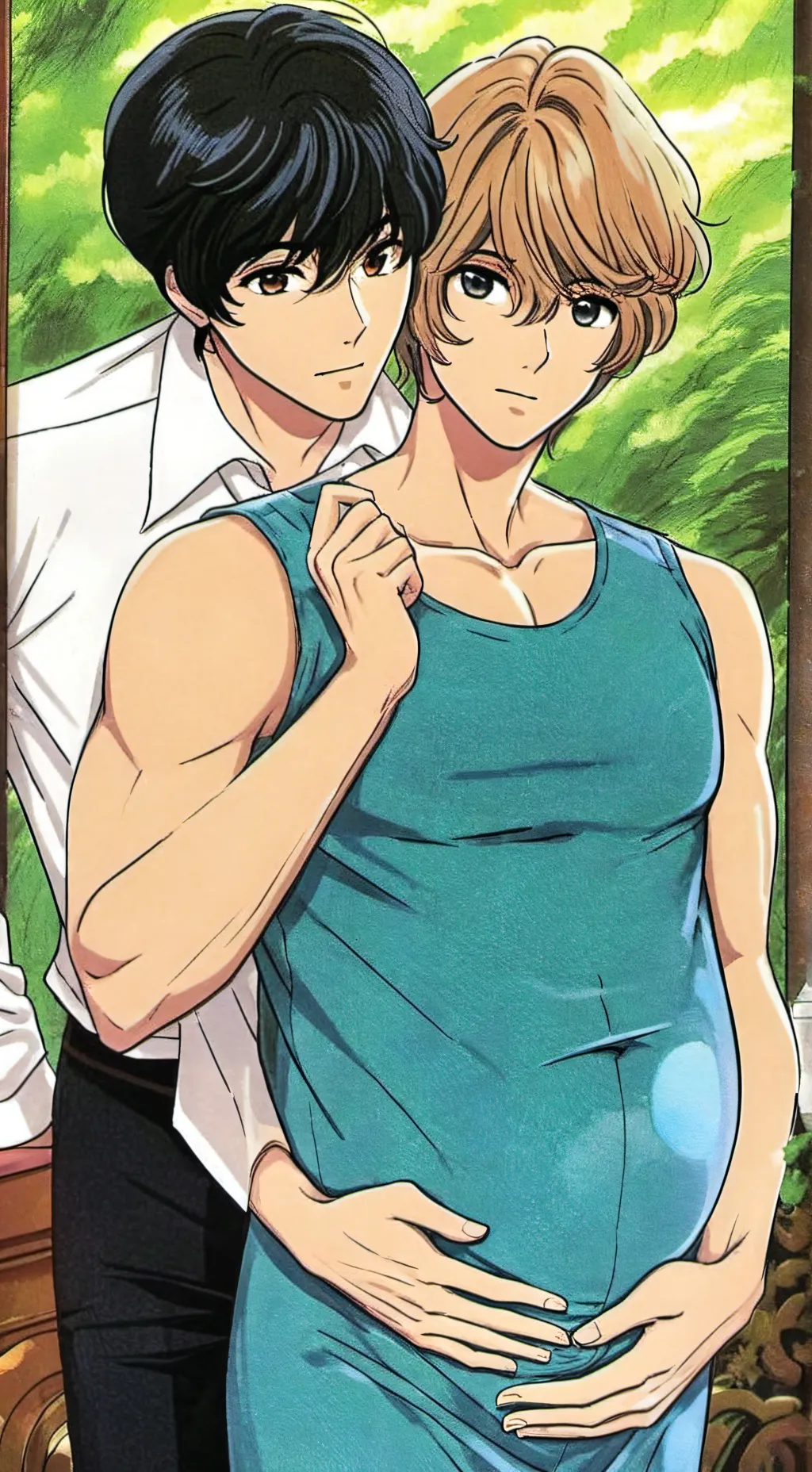 ai character: Men preg background