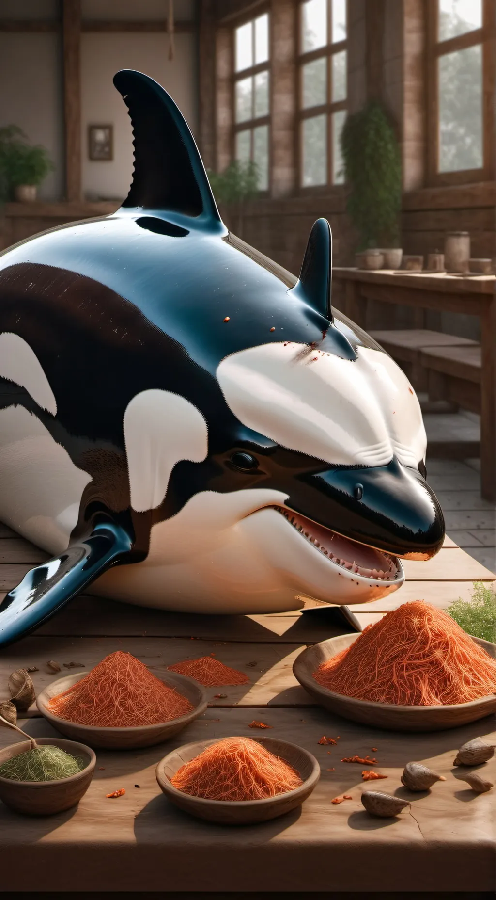 ai character: orca in indian🇮🇳 background