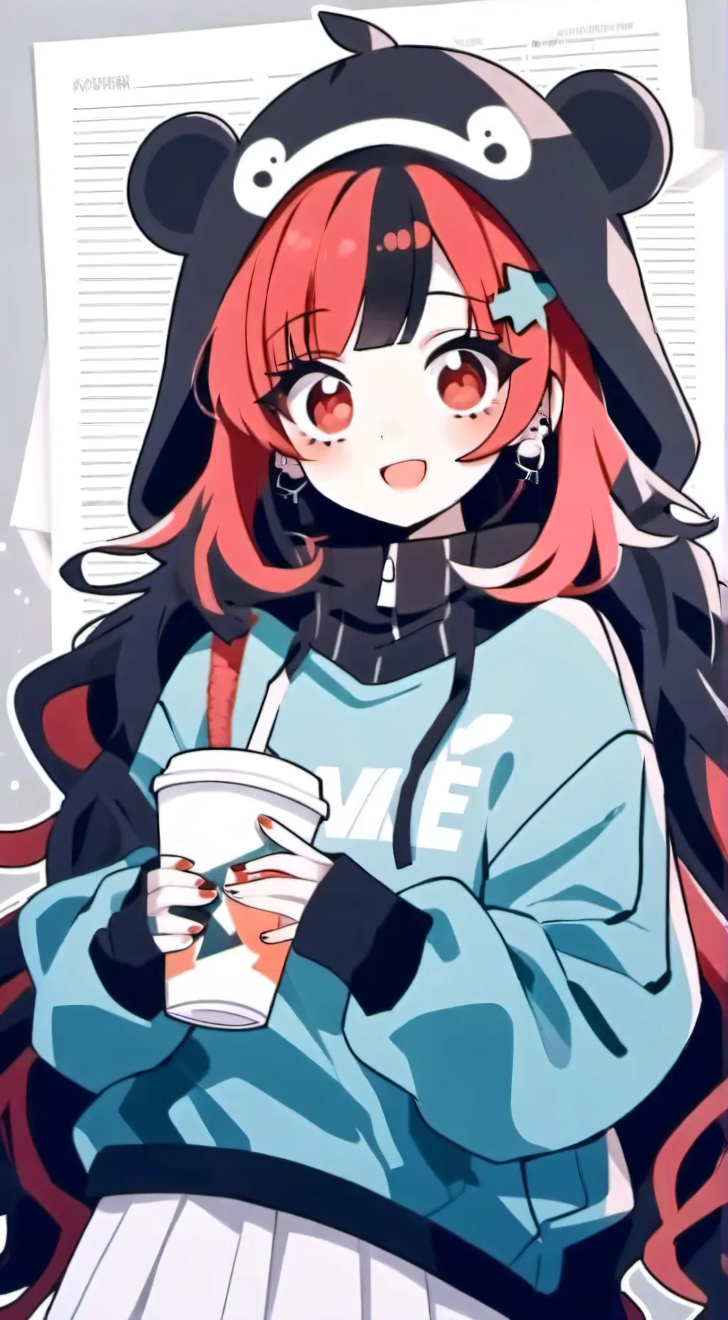 ai character: School friend girl background