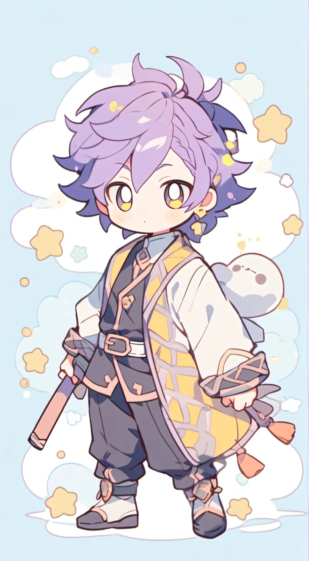 ai character: 💜Shinkami💛 background