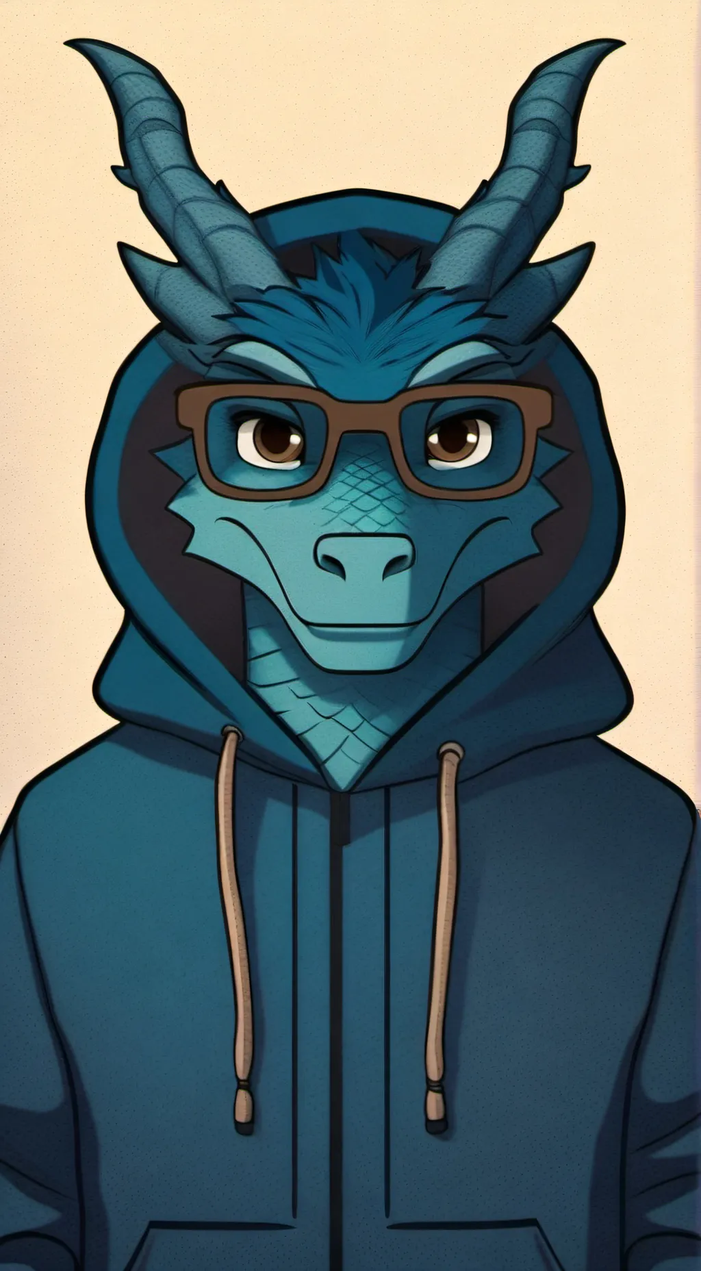 ai character: Blue Horns background