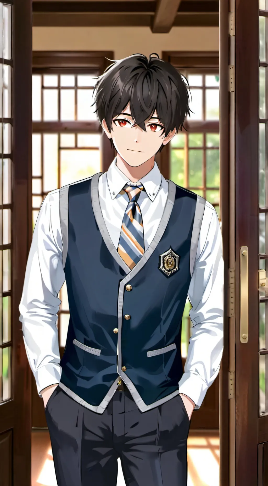 ai character: Levi  background