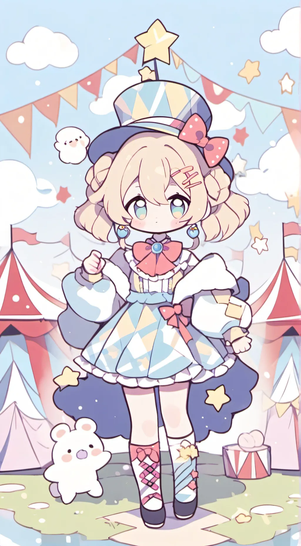 ai character: digital circus RPG background