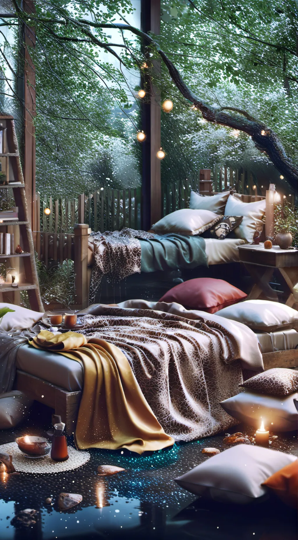 ai character: MKA sleepover background