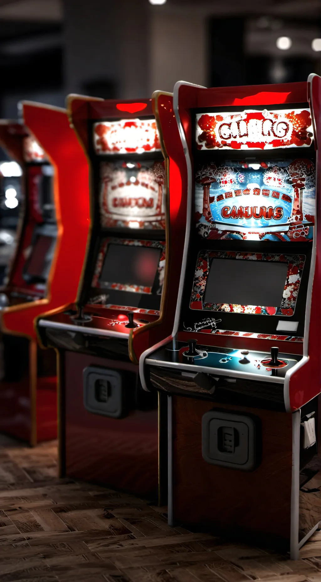 ai character: Ch arcade background