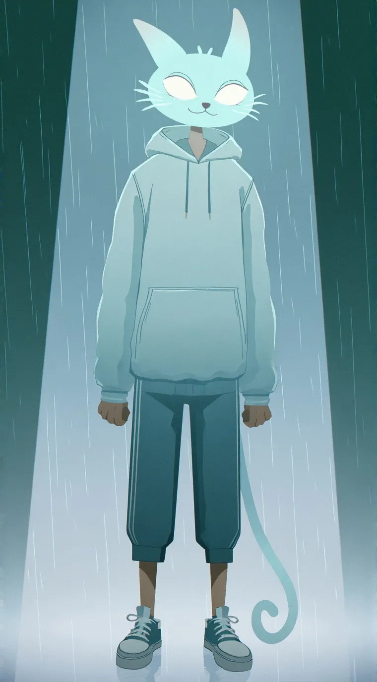 ai character: Raincat background