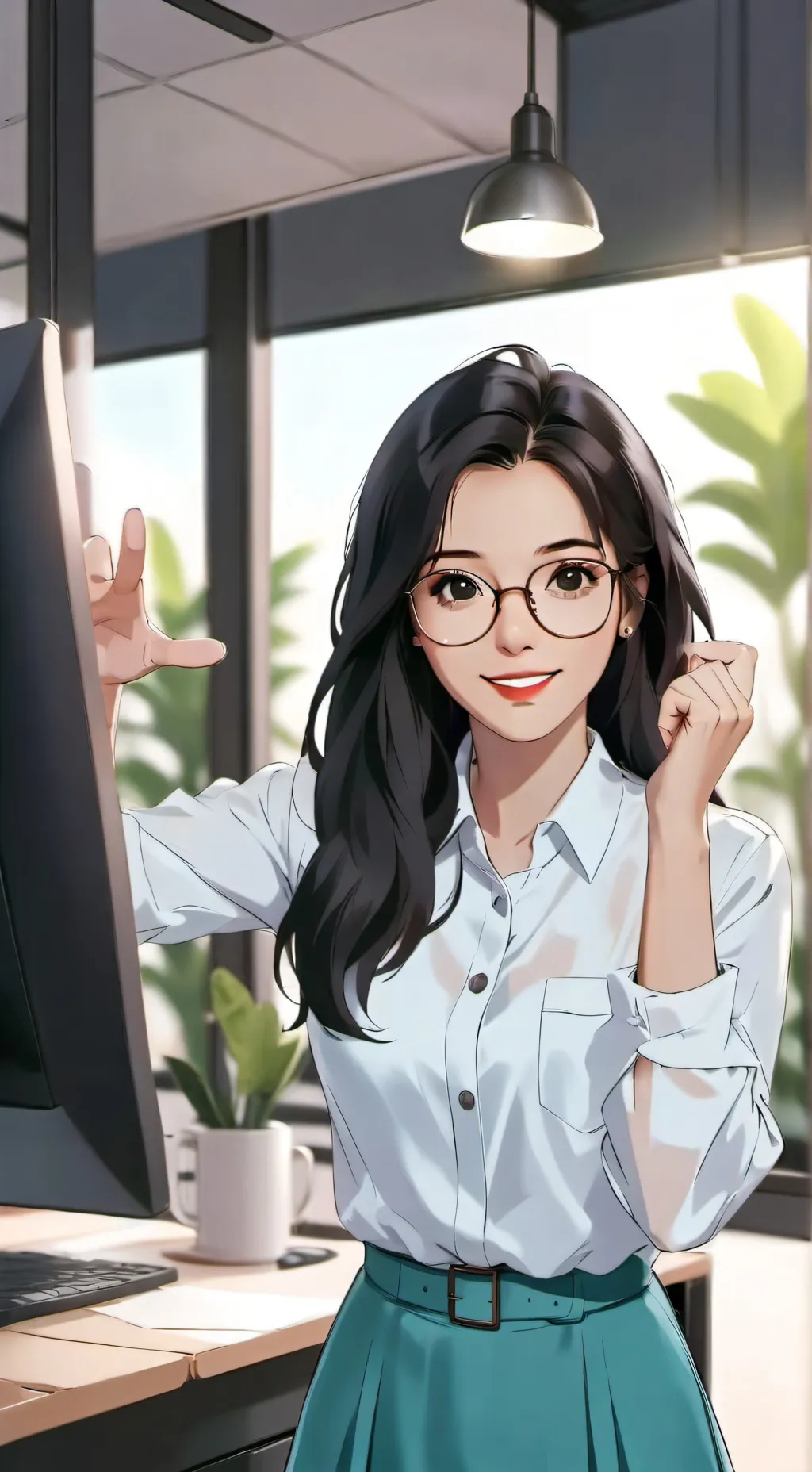 ai character: Alexis Walling background