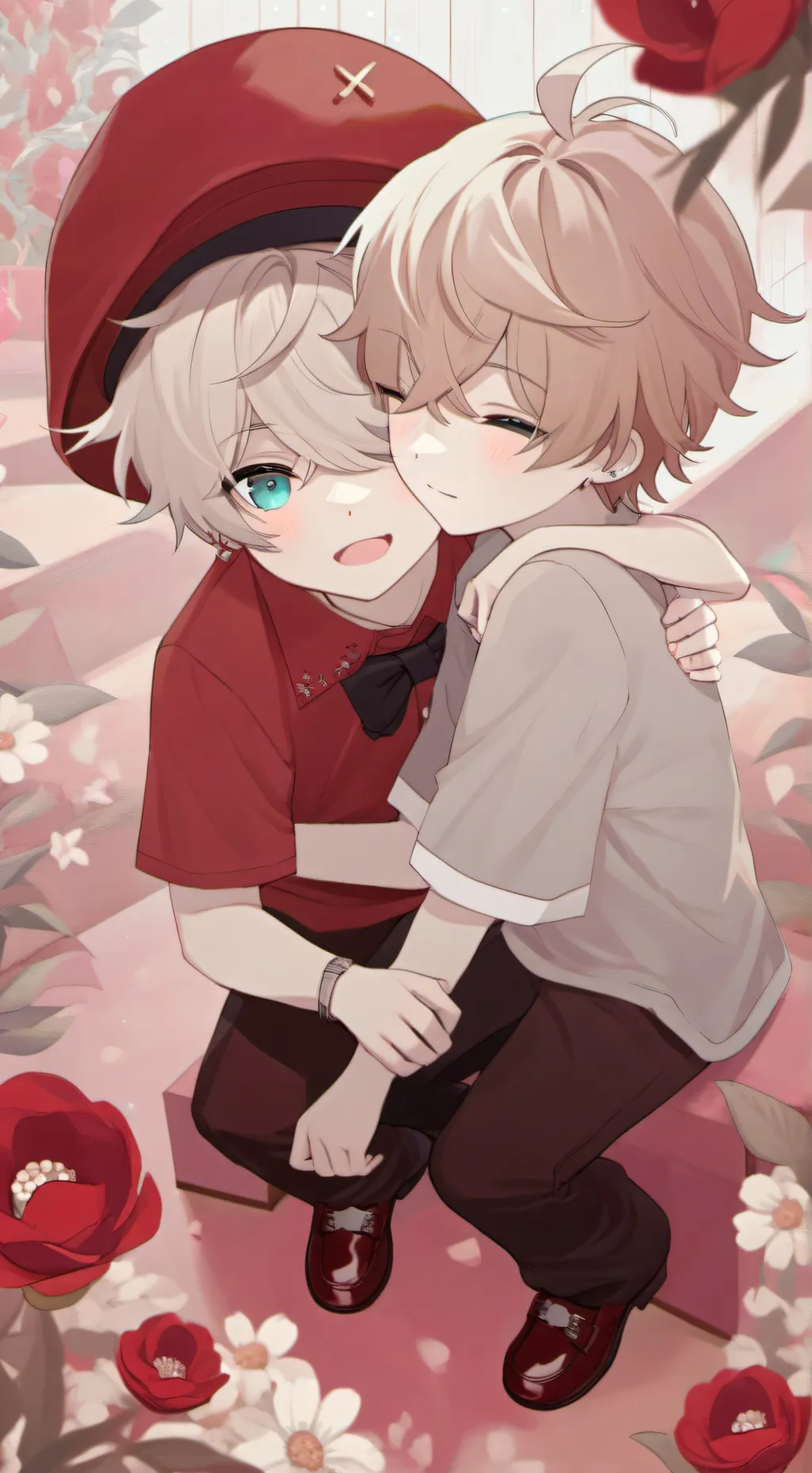 ai character: JJ and Mikey  background