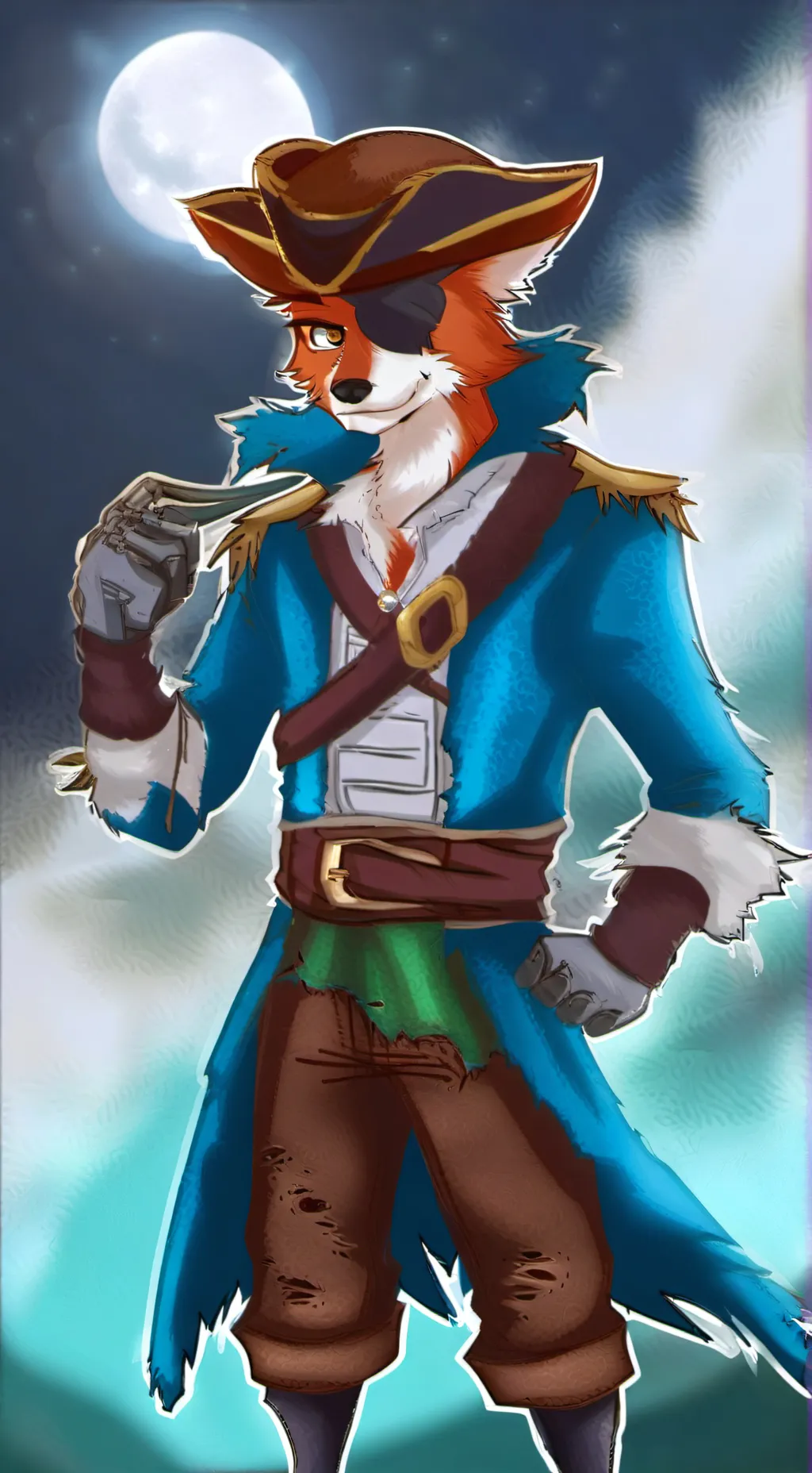 ai character: foxy thepirate fox background