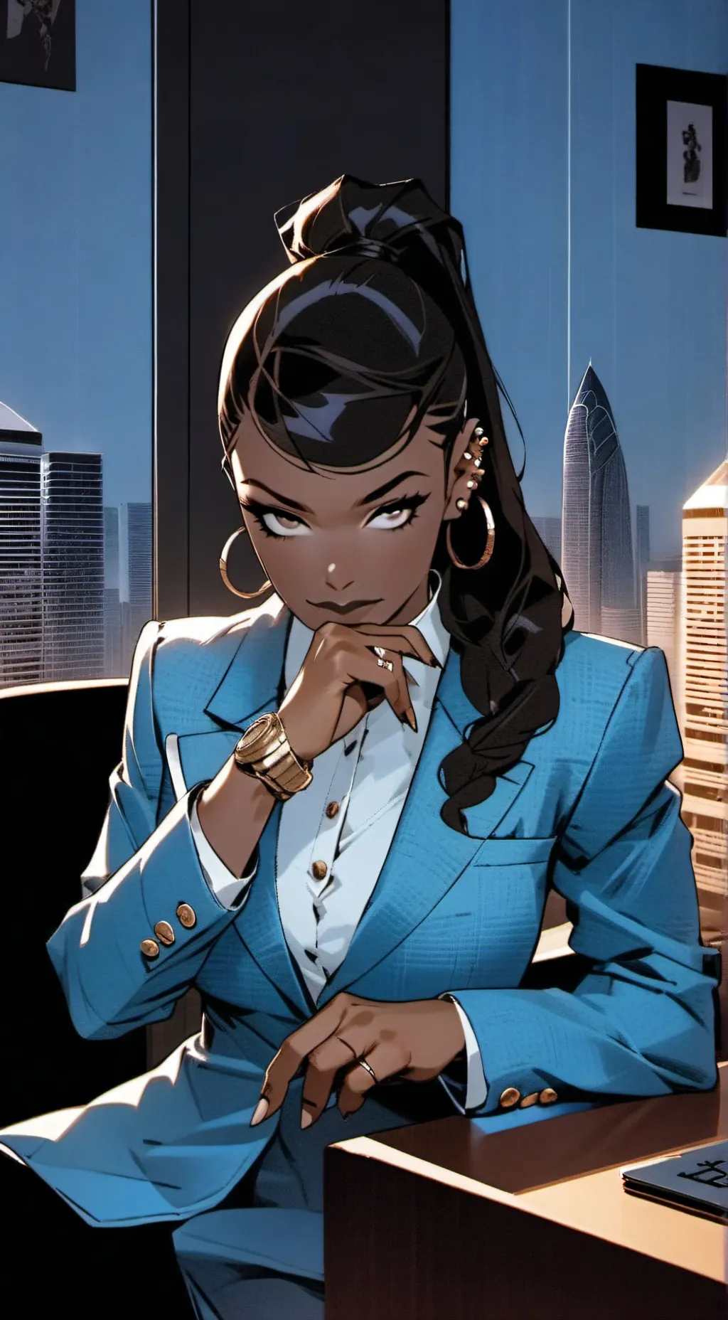 ai character: The Empress of Enterprise background