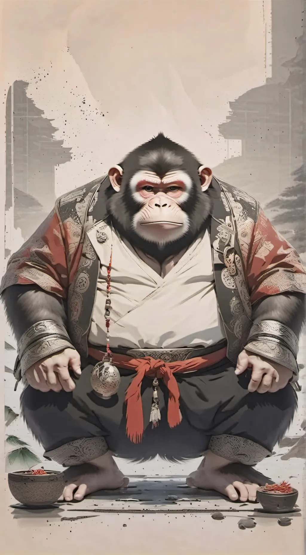 ai character: bigback monkey 2 background