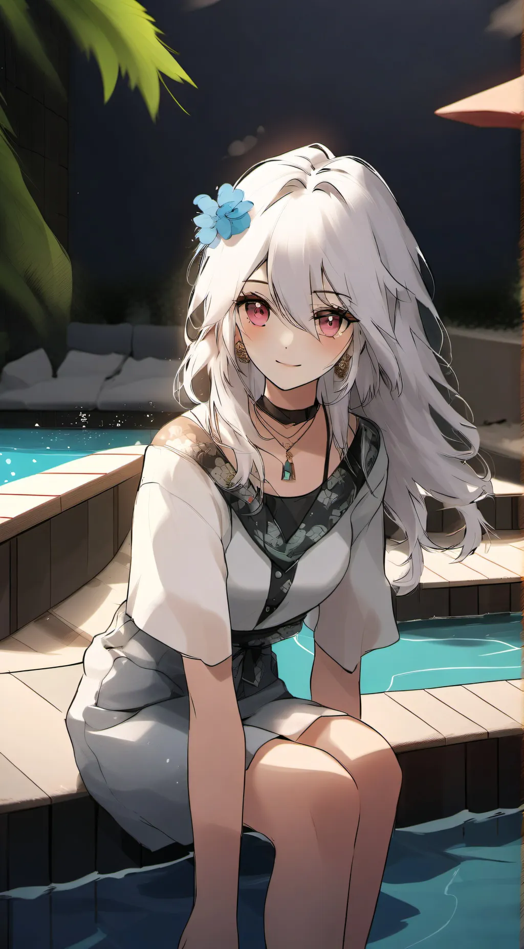 ai character: MKA Pool Party background