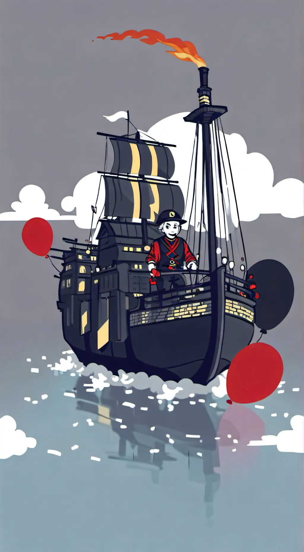 ai character: Bloon pretty blood background