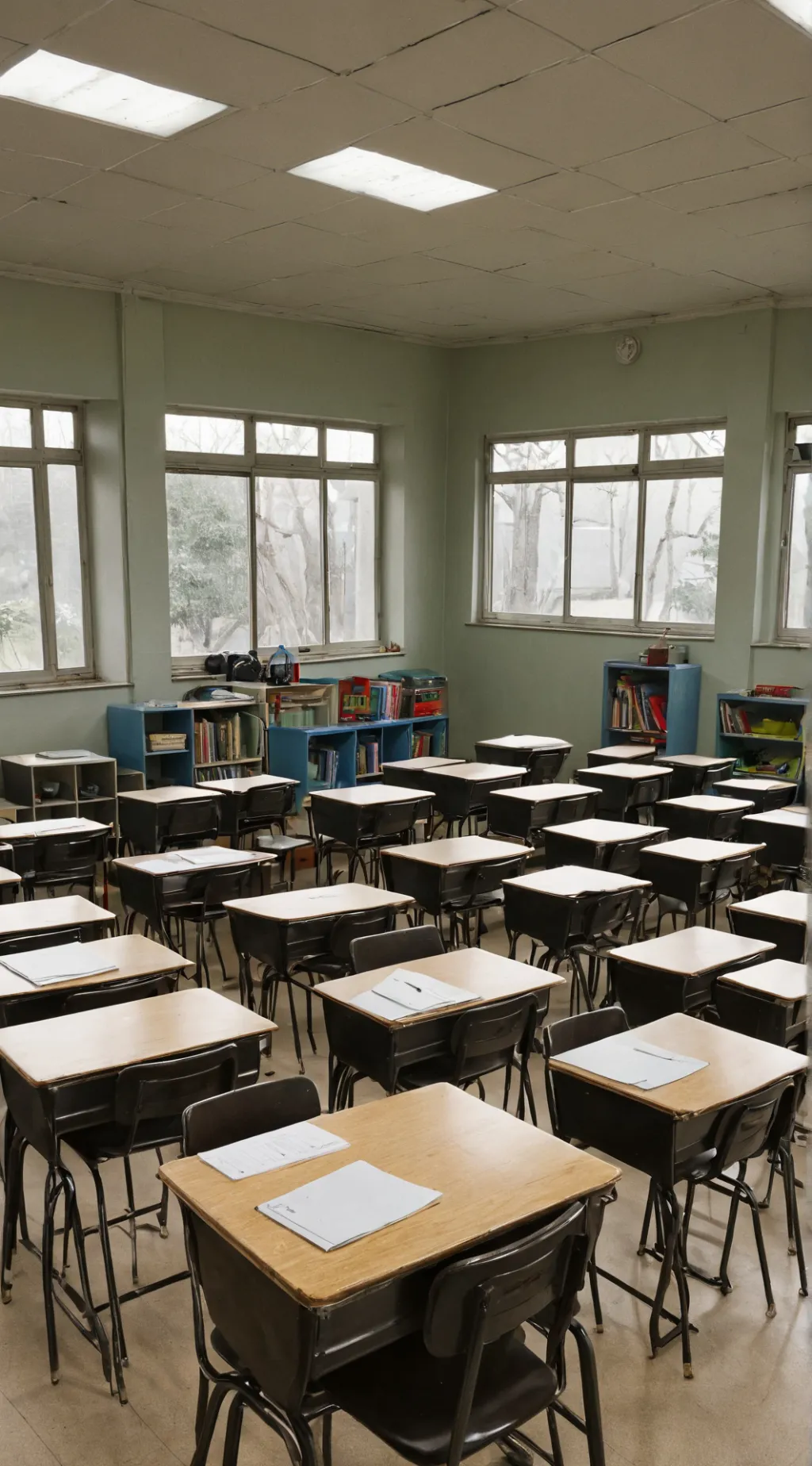 ai character: Sprunki School background