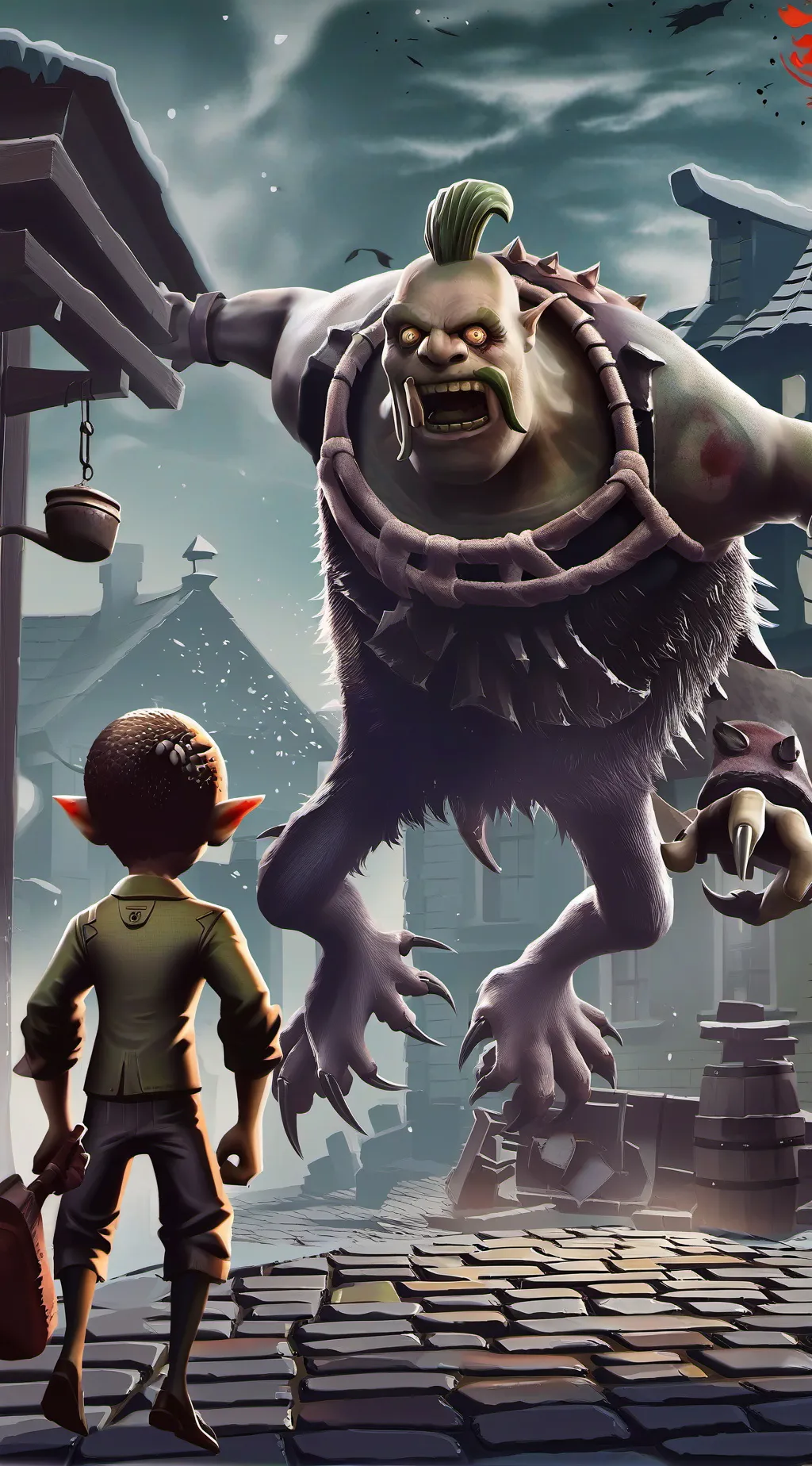 ai character: stupid fat monster background