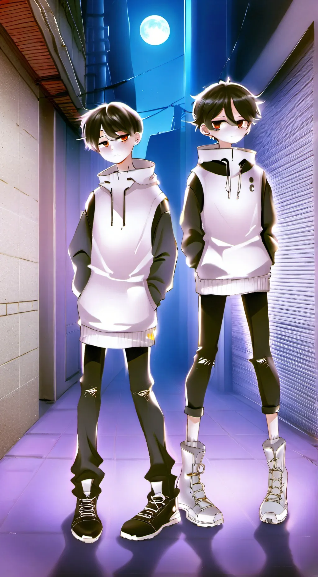 ai character: freaky twins  background