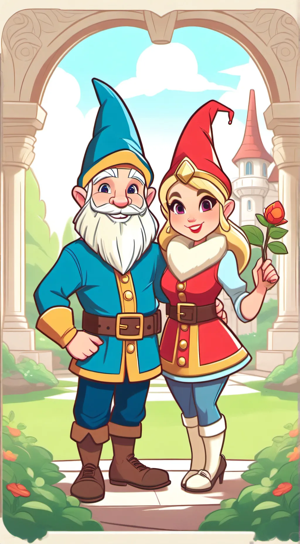 ai character: A Gnome’s beauty. background