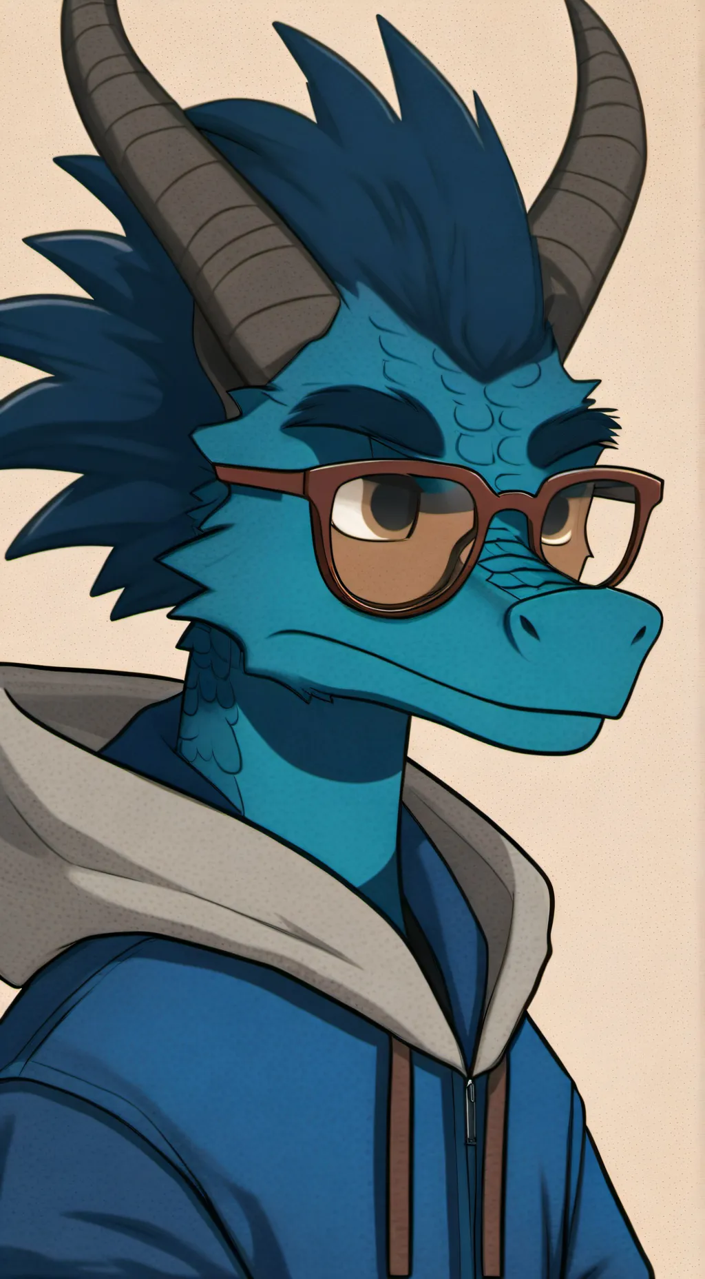 ai character: Azure background