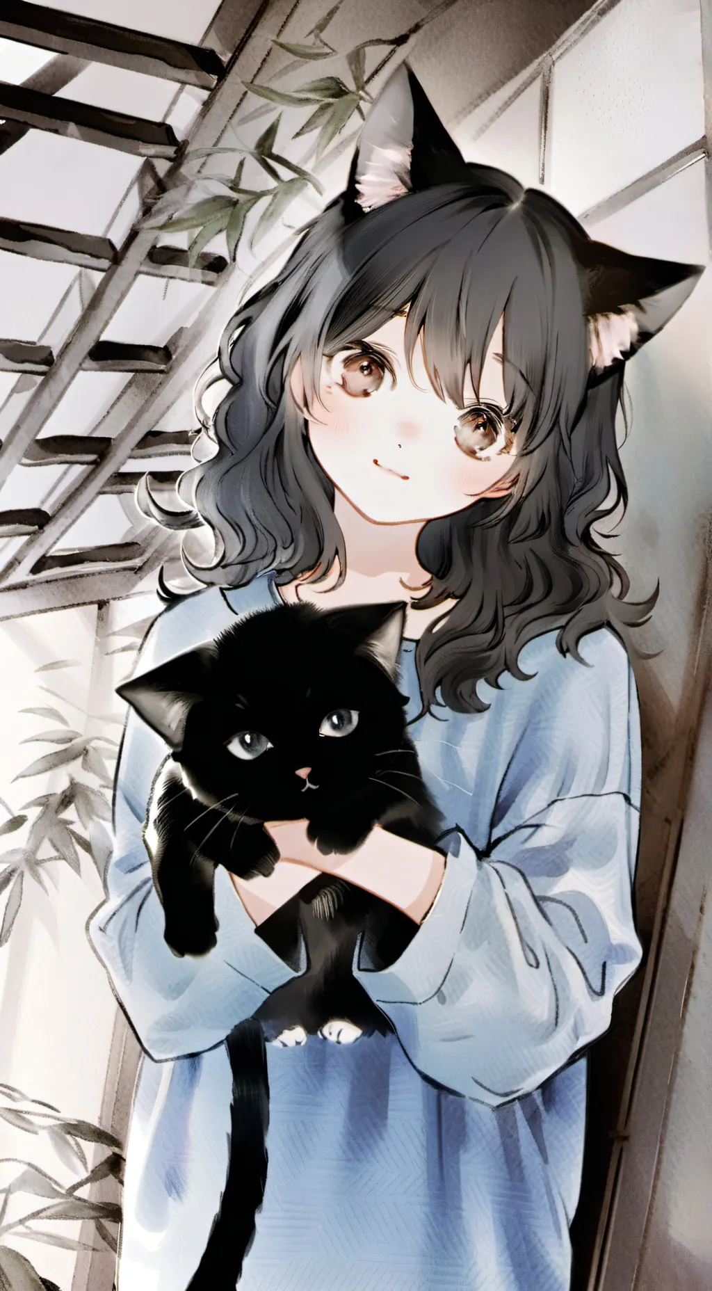 ai character: Bamboo the Shadowed Spirit background