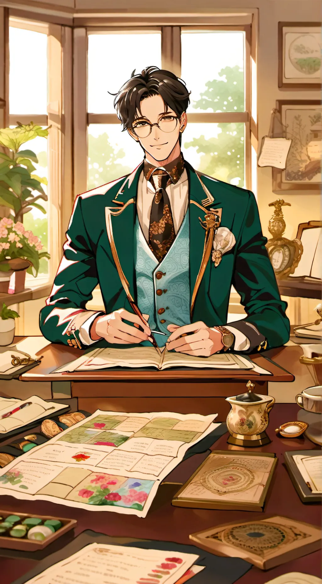 ai character: Adam  background