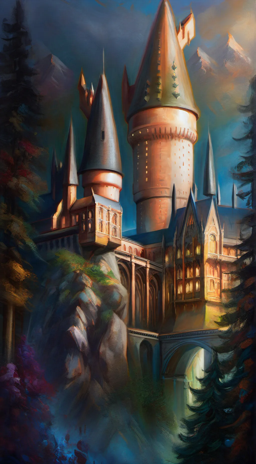 ai character: Hogwarts  background