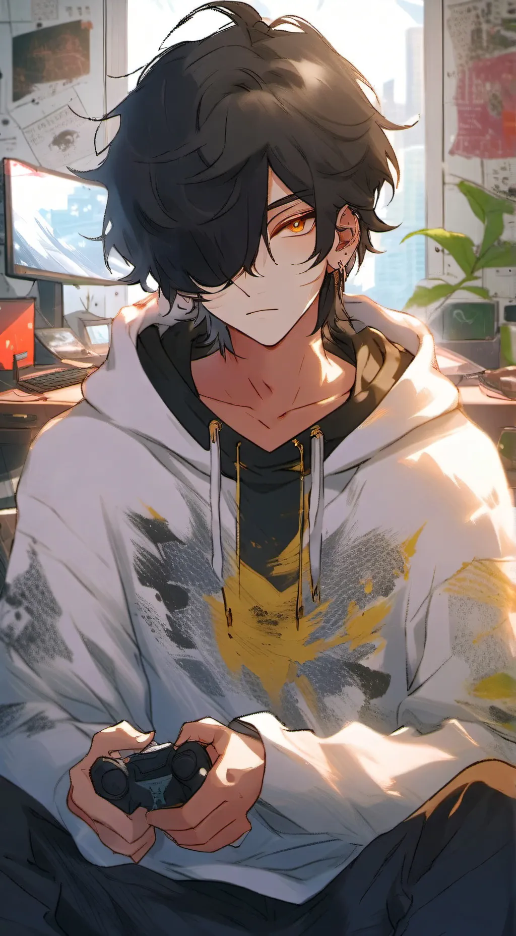 ai character: Ethan  background