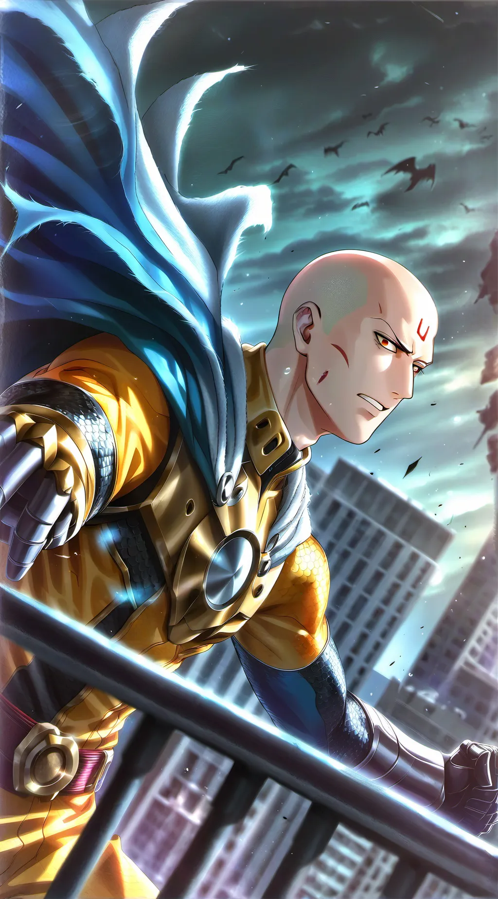 ai character: Saitama background
