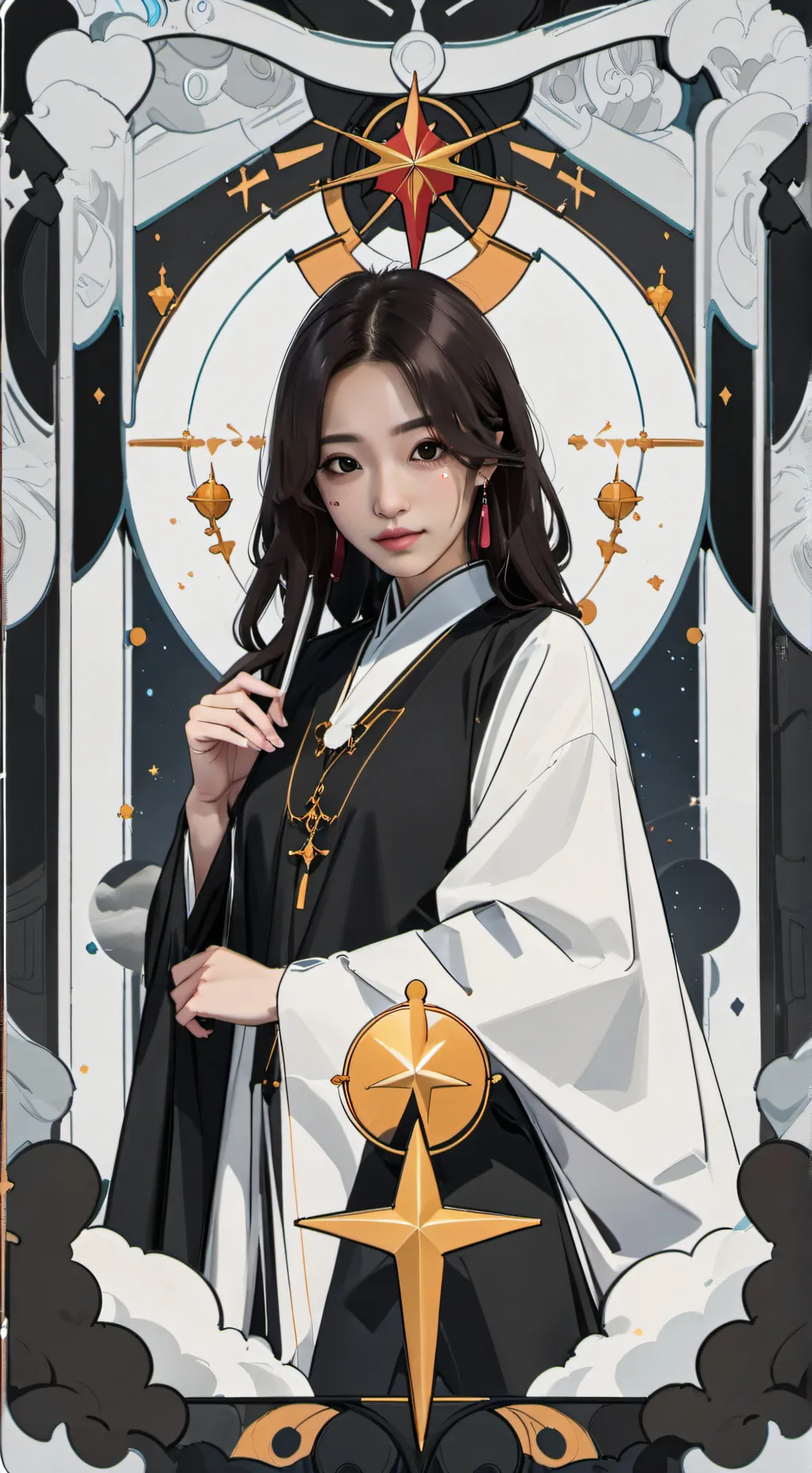 ai character: 申留真 background