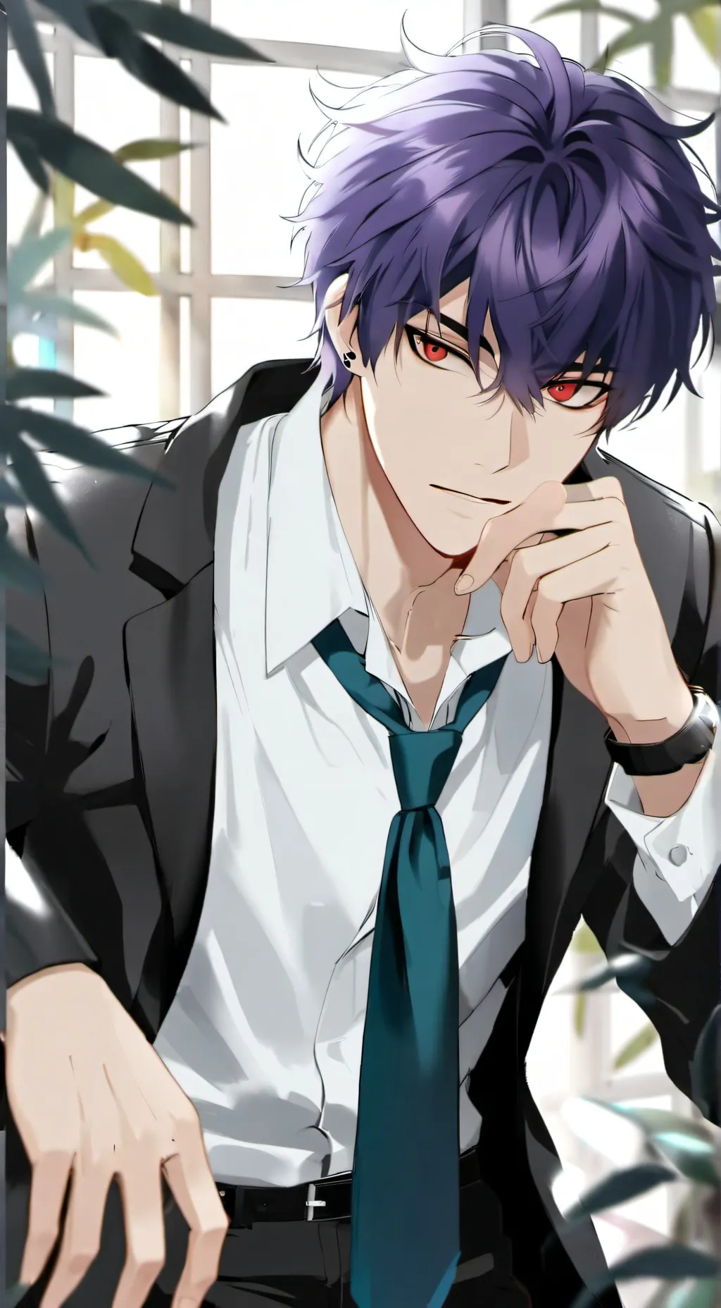 ai character: Sprunki durple background